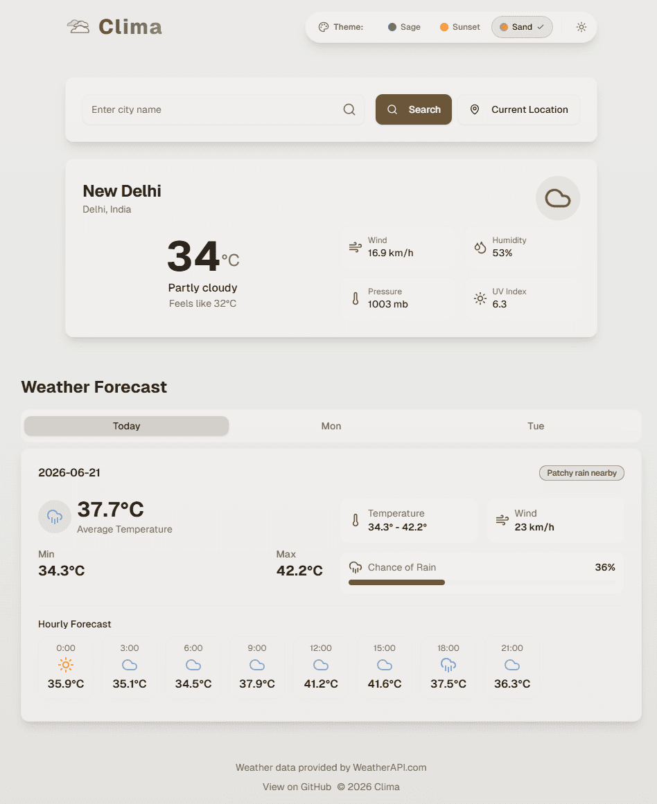Clima - Modern Weather Forecast