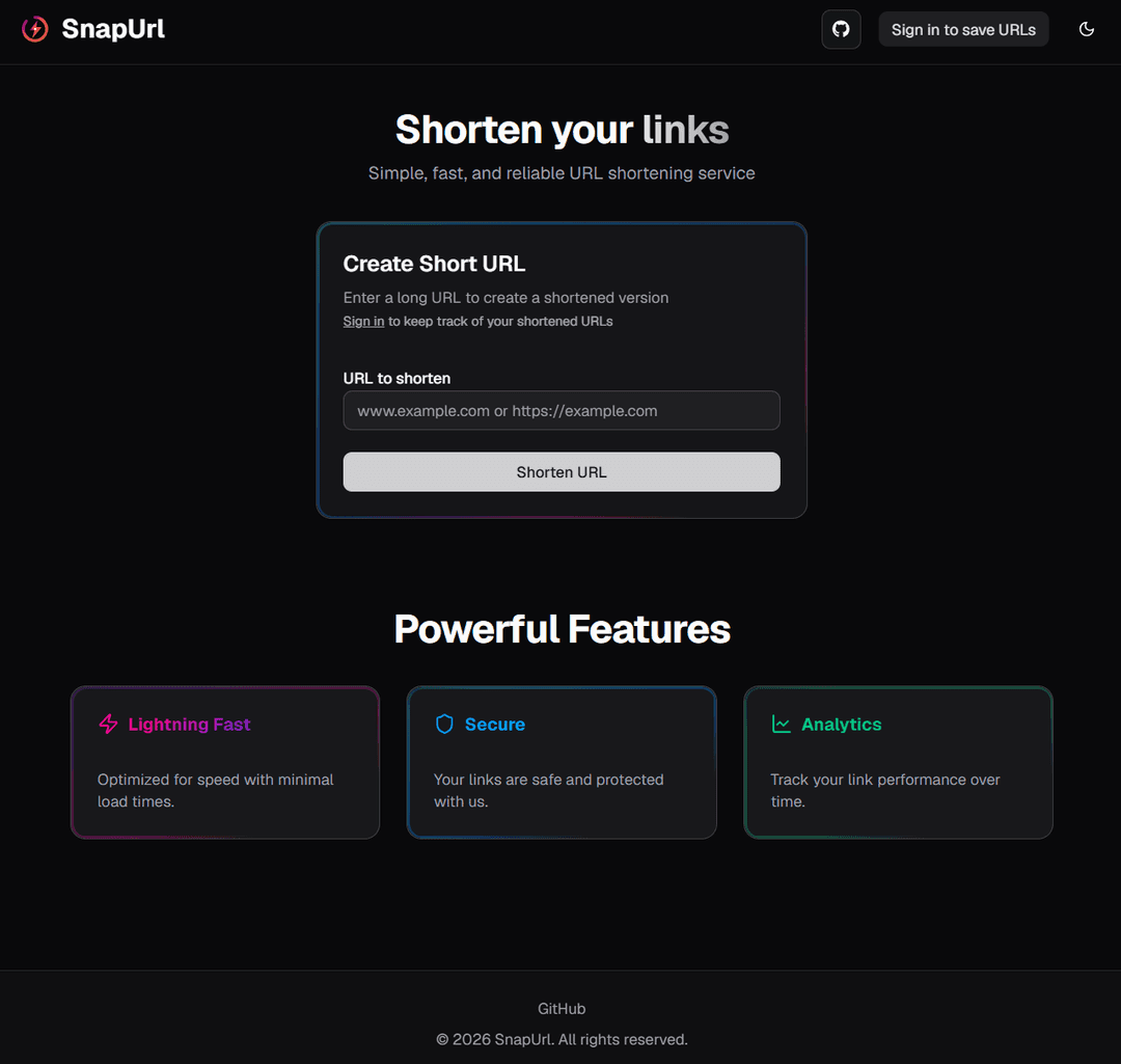 SnapUrl - URL Shortener